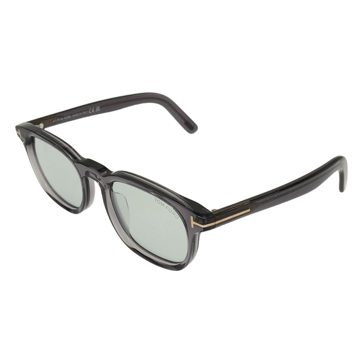 TOM FORD | トムフォード | ウェリントンシェイプ クリアフレーム サングラス 眼鏡 アジアンフィット | 52□20-145 | クリアグレー | メンズ