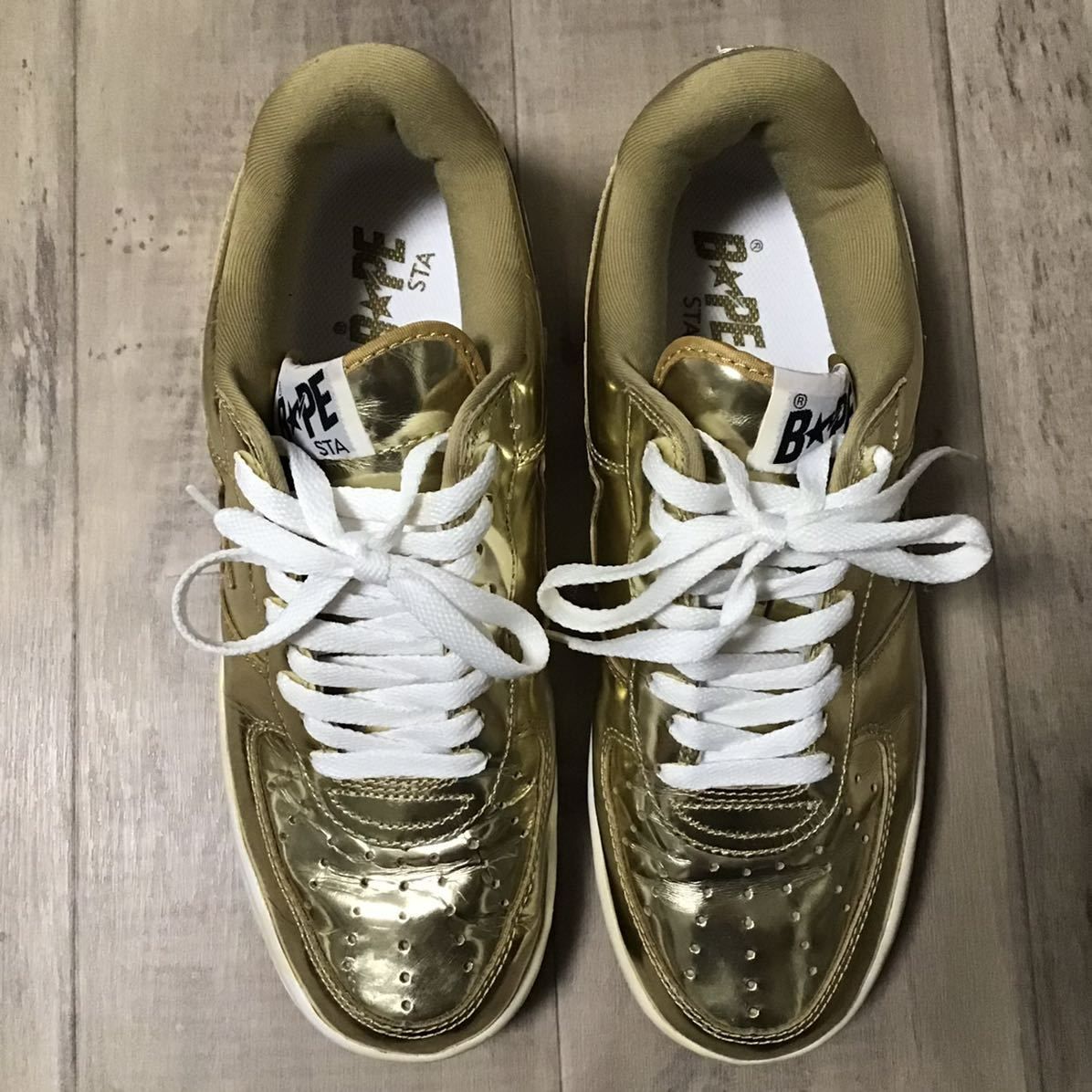 Gold foil BAPESTA スニーカー 27.5cm US9.5 a bathing ape ゴールド BAPE STA shoes エイプ  ベイプ アベイシングエイプ ベイプスタ