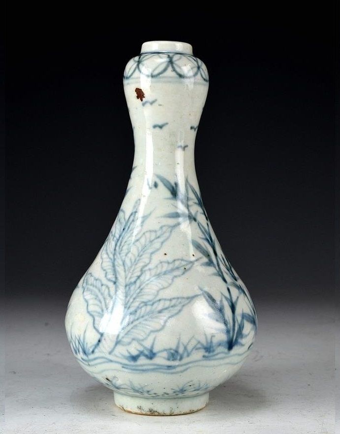 蔵C3906】中国古美術 青花草図小瓶 明宣徳期 - メルカリ