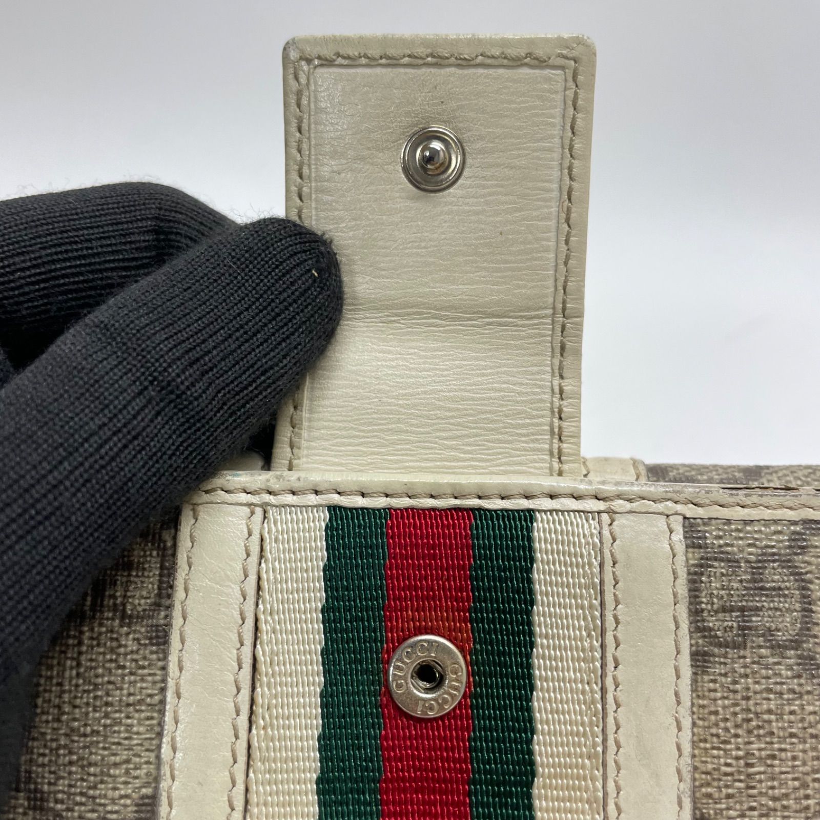 GUCCI グッチ 長財布 二つ折り GGスプリーム シェリー ベージュ GUCCI 二つ折り 長財布 ダブルG GGスプリーム コンチネンタル