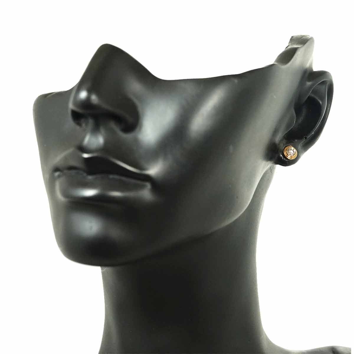 カルティエ Cartier ダムール ピアス ダイヤ ミディアム MM K18 PG 750