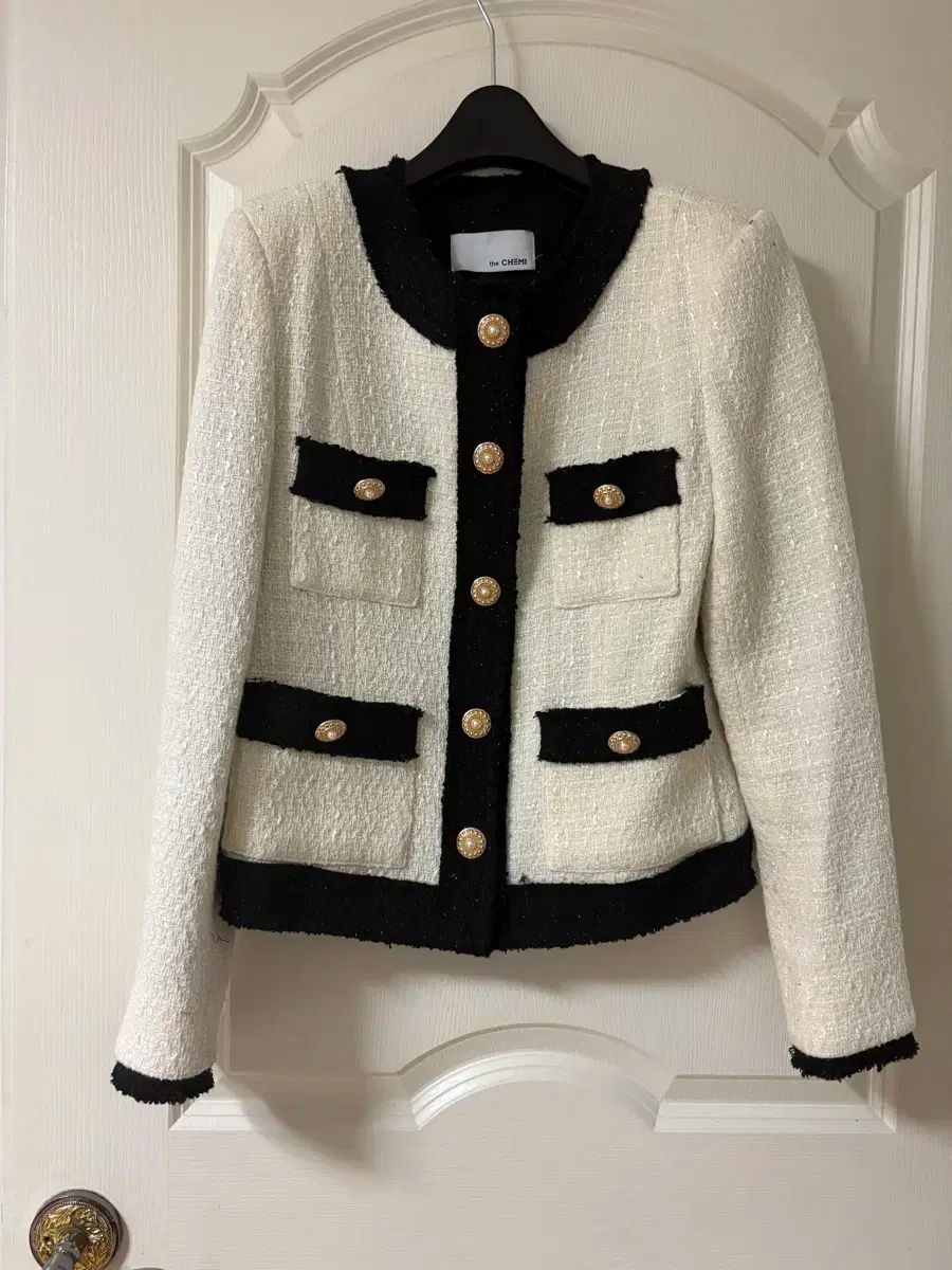 더CHEMI ツイード ジャケット アイボリー ブラック