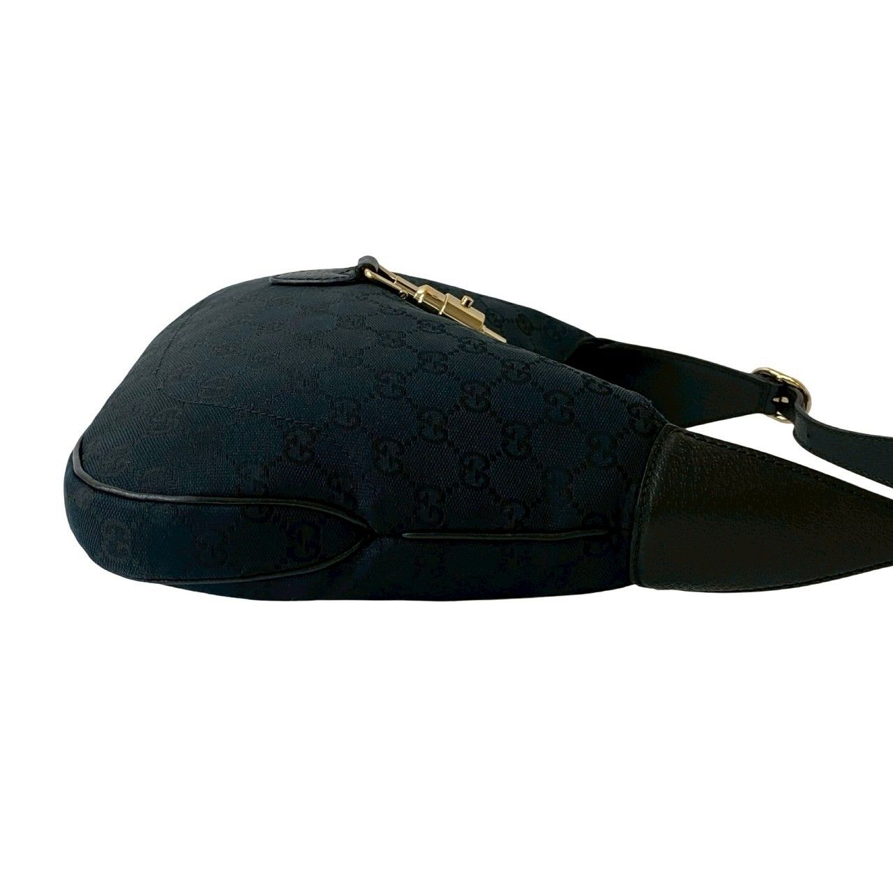 ほぼ未使用 GUCCI グッチ ジャッキー ロゴ 金具 GG 柄 レザー