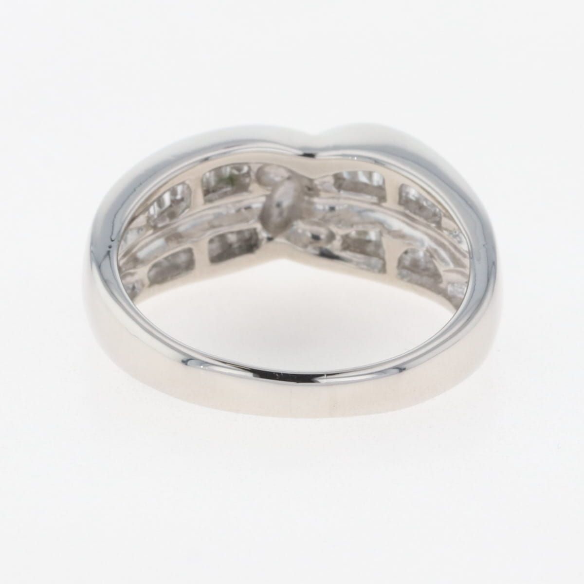 在庫一掃】 メレダイヤ デザインリング プラチナ 指輪 リング 10.5号  