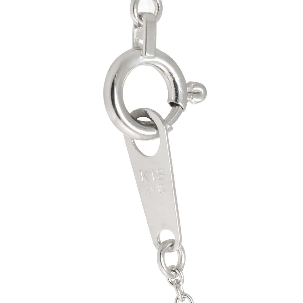 アイプリモ I PRIMO ダイヤ 0.15ct ネックレス 41cm K18 WG アイプリモ I PRIMO ダイヤ 0.15ct ネックレス 41cm K18 WG