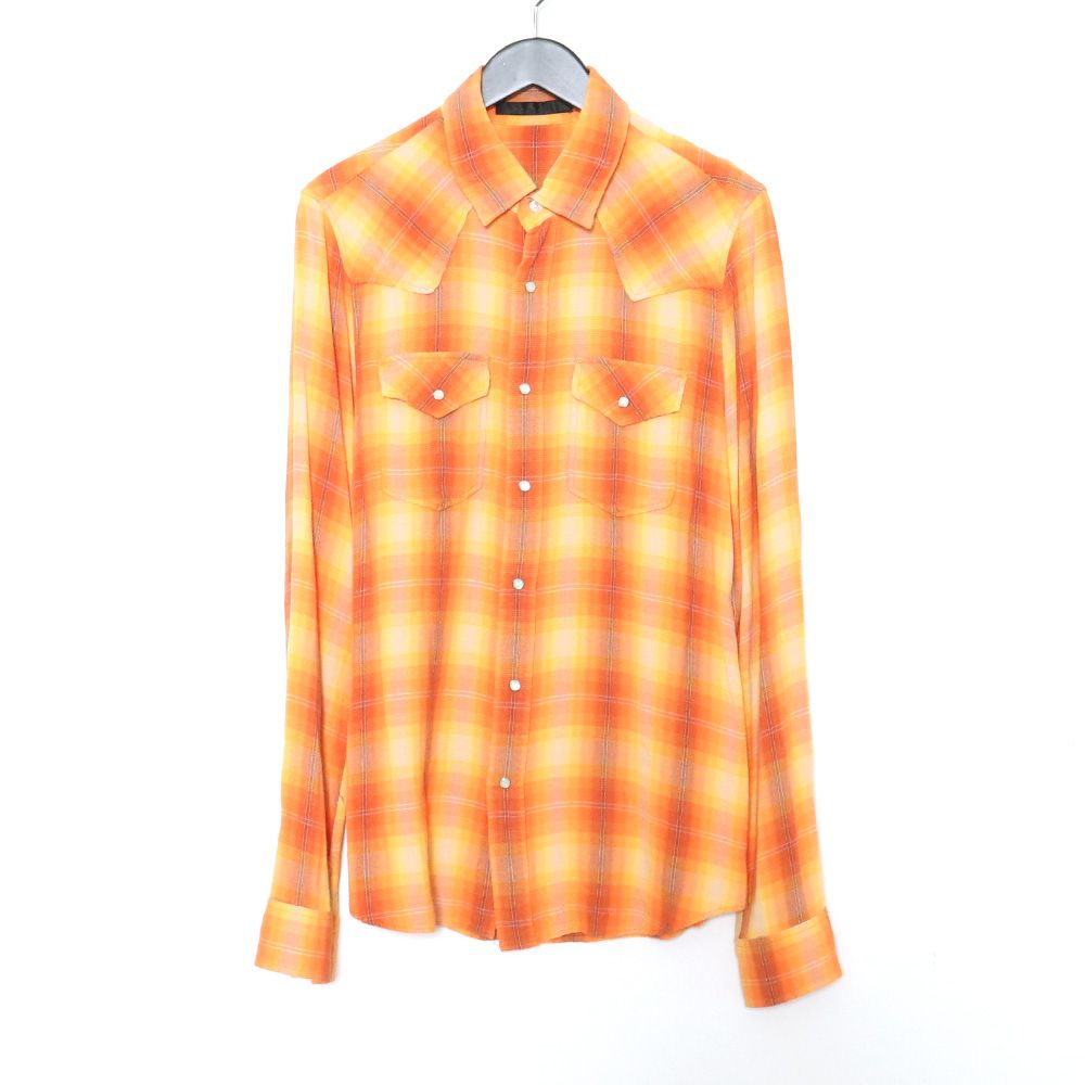 ROAR チェックシャツ レーヨン オレンジ サイズ2 - メルカリ