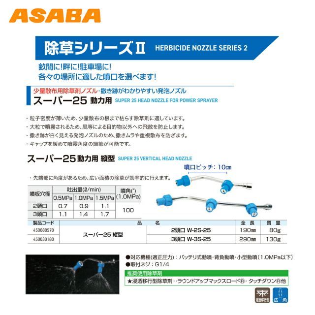 スーパー25縦型2頭口 W-2S-25