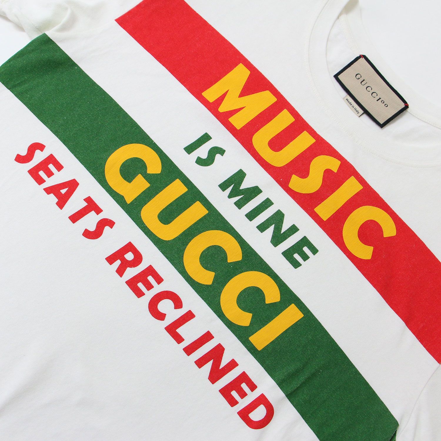 GUCCI グッチ Tシャツ 100周年 MUSIC IS MINE ホワイト 白 XS GUCCI グッチ Tシャツ 100周年 MUSIC IS MINE ホワイト 白 XS