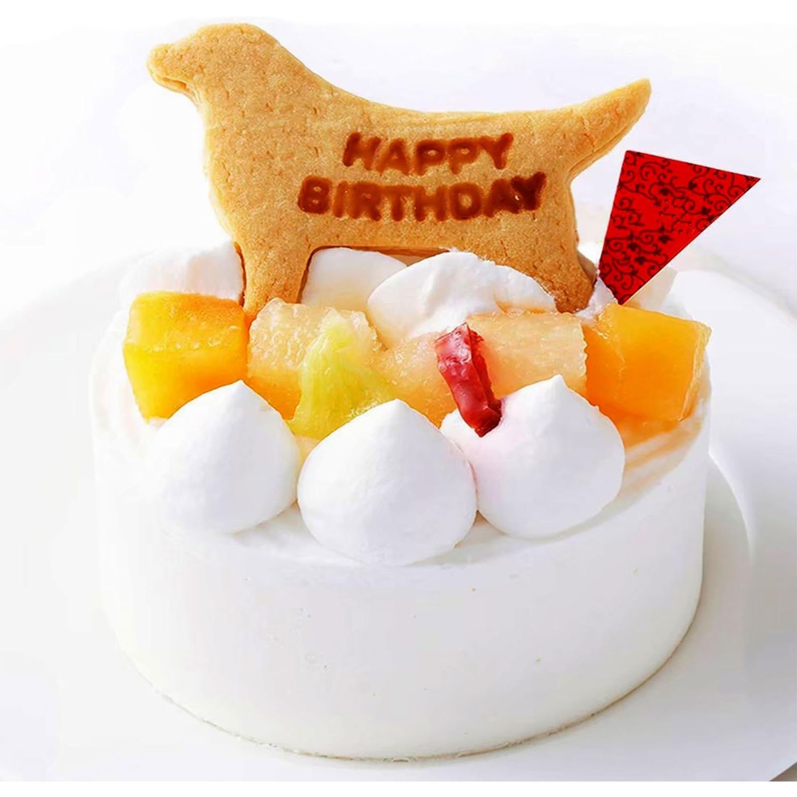 犬用ケーキ ホール型 バースデーケーキ ビスケット付き 誕生日 犬 イベント お祝い 記念日 クリスマス