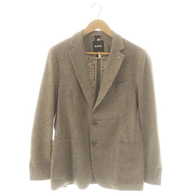 ヒューゴボス HUGO BOSS ウール混2B背抜きジャケット テーラード IT44 グレージュ |DO OS AD