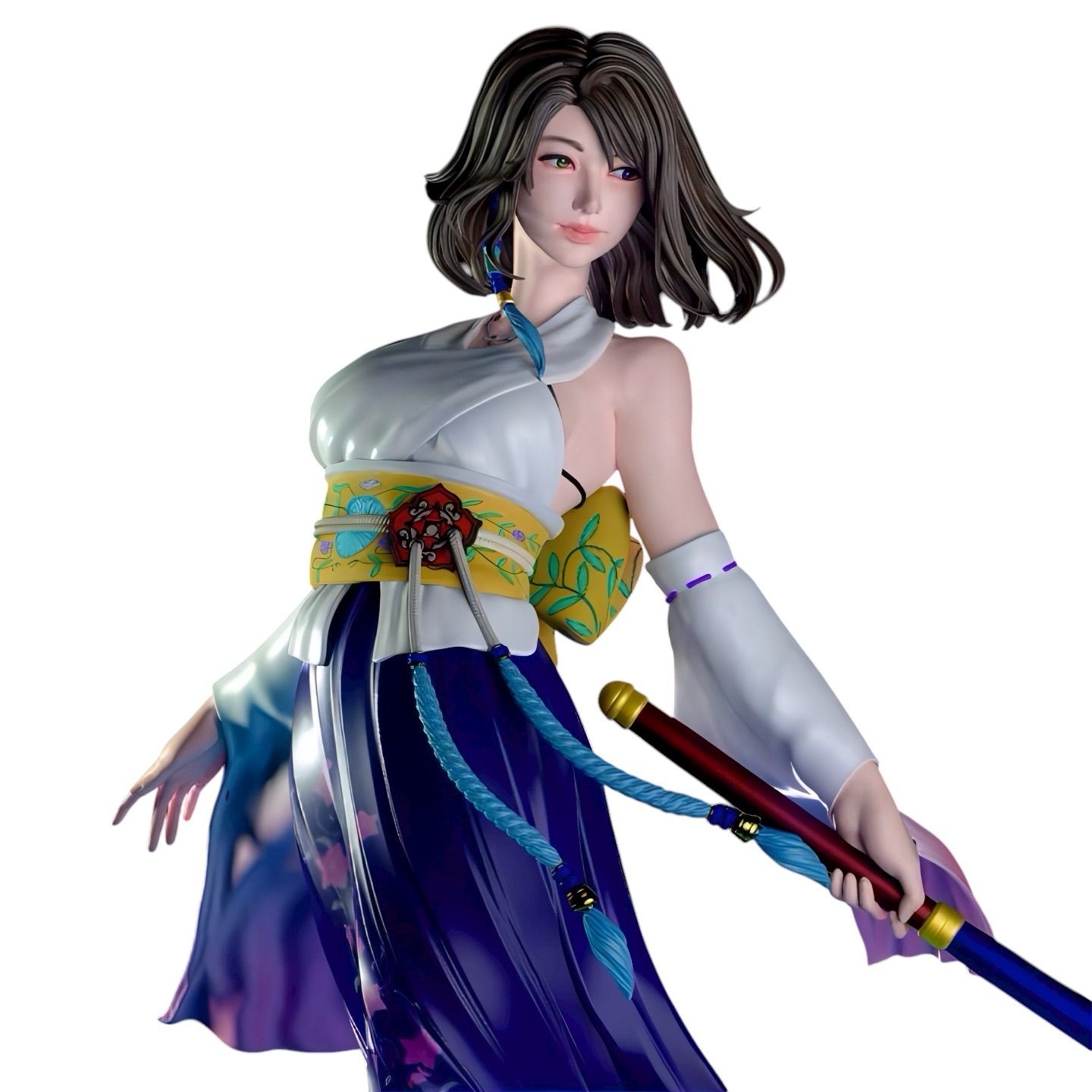 1/10　未塗装 未組立　フィギュア　ガレージキット　【 ユウナ FFX 】 ガレージキット フィギュア 未塗装 FF ユウナ 24cm ファイナル