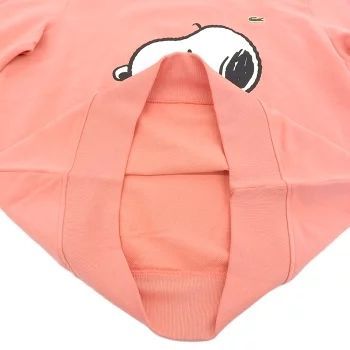 【はる】ラコステ　スヌーピーコラボトレーナー　ピーナッツ　スウェット ラコステ スヌーピー コラボトレーナー ピンク 新品 - メルカリ