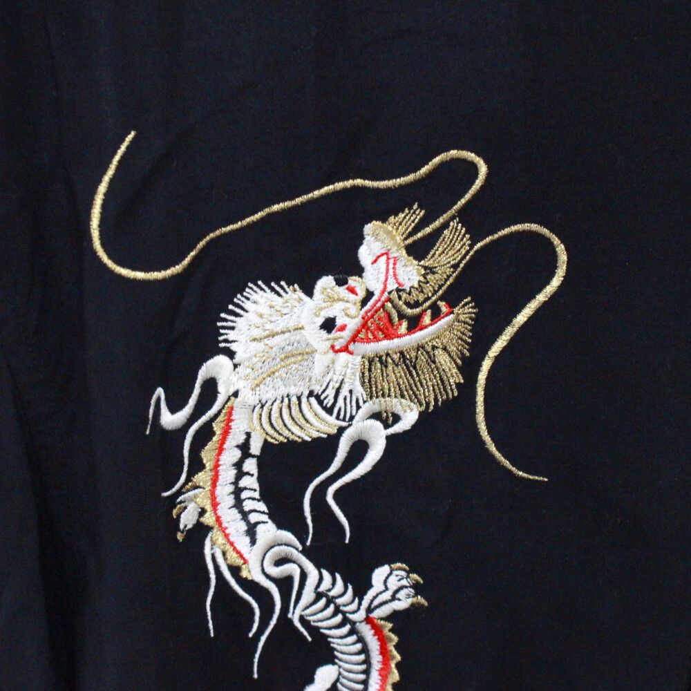 SUPREME (シュプリーム) 18AW Dragon Rayon Shirt ドラゴン 刺繍