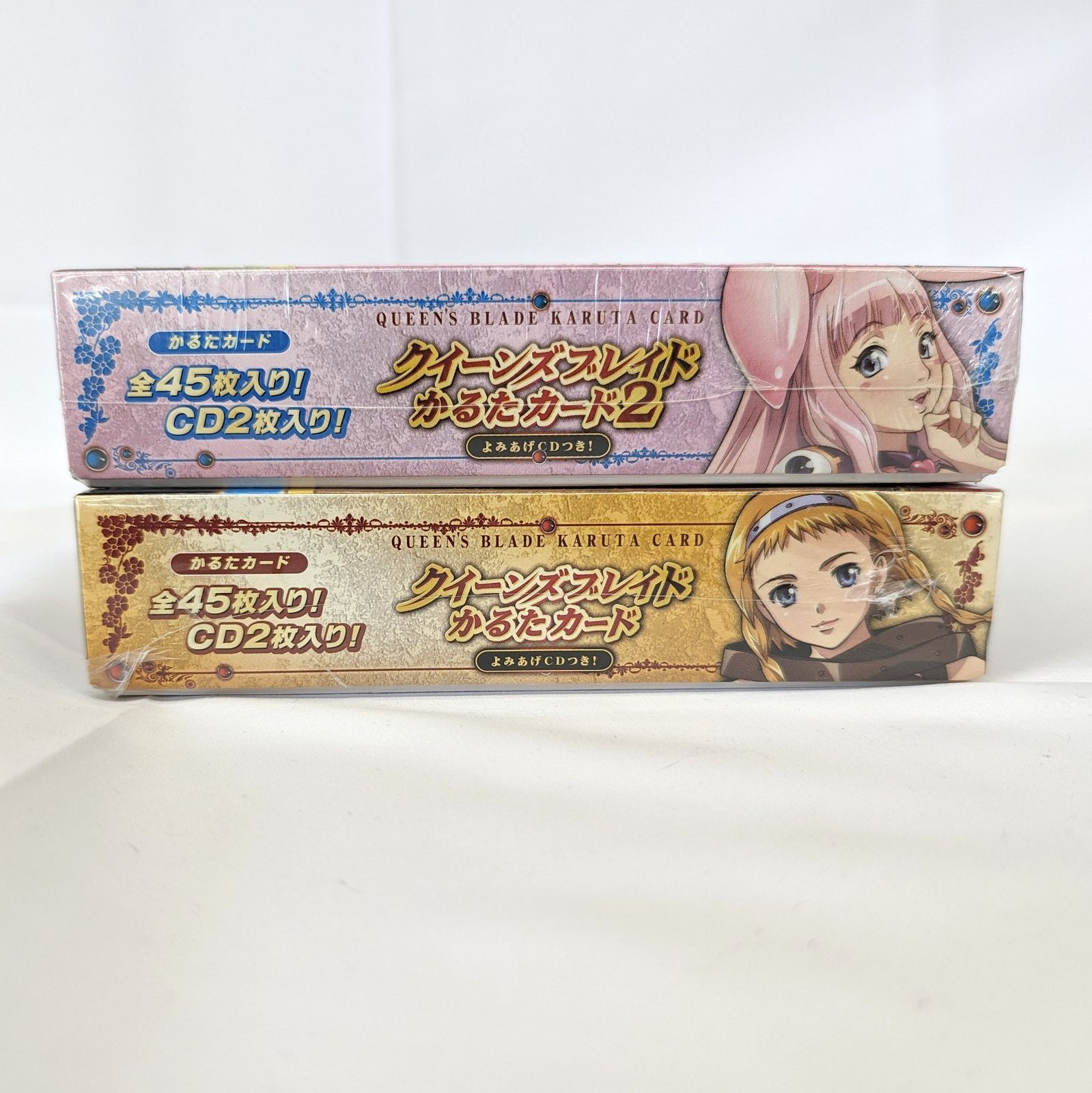クイーンズブレイド　かるたカード　1　,２　まとめ売り CD付　未開封　川澄綾子 クイーンズブレイド かるたカード 1 ,2 まとめ売り CD付 未開封