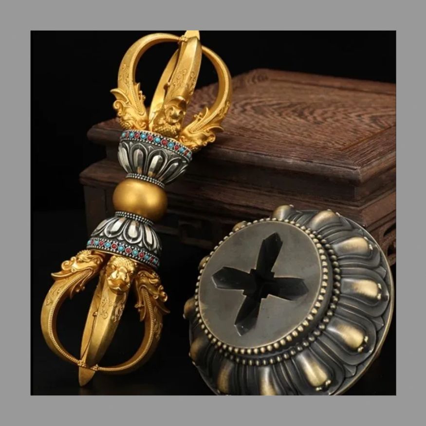 五鈷杵 密教法具 チベット お守り 金剛杵 降魔杵 チベット お守り