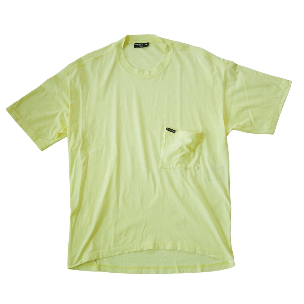 バレンシアガ　Tシャツ　蛍光黄色 BALENCIAGA ショップ バレンシアガ NEON YELLOW 蛍光イエロー 変形Tシャツ