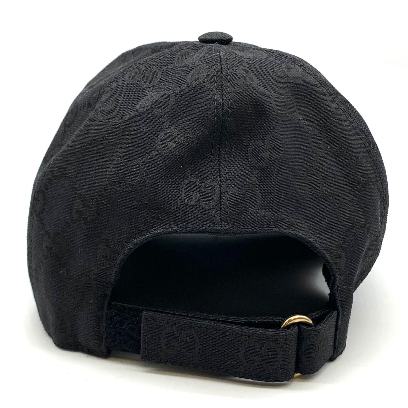Authentic GUCCI gg canvas baseball cap 576253 leather patch