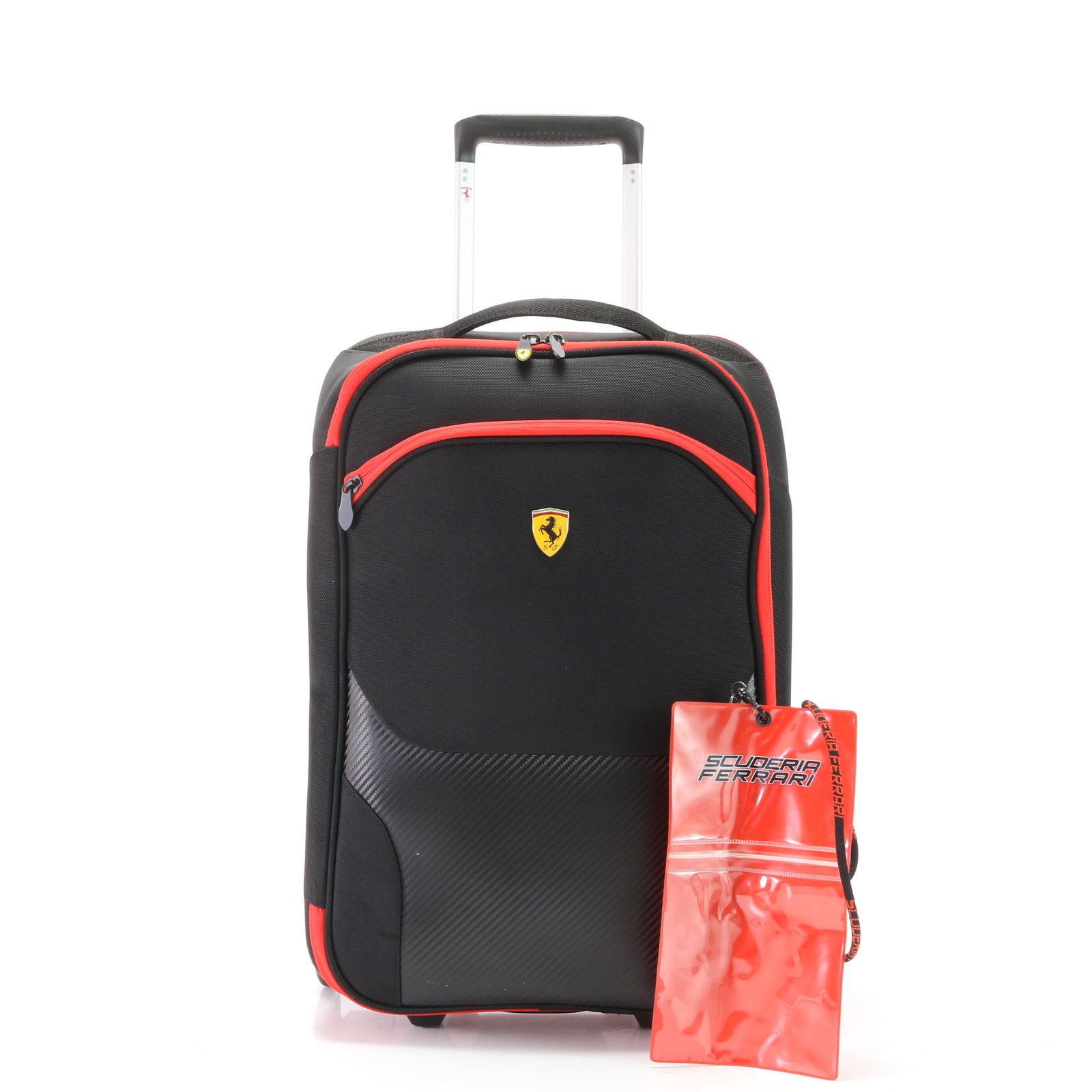 美品 ERRARI フェラーリ スーツケース キャリーケース ボストン バッグ 出張 旅行 トランク ブラック 黒 紳士 A4 メンズ EEM  W16-1【中古】