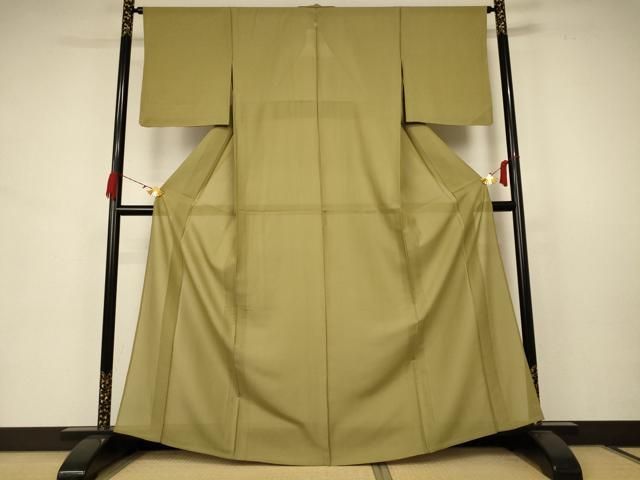 平和屋着物*夏物 色無地 変わり絽 桑染色 正絹 AABB6743jd