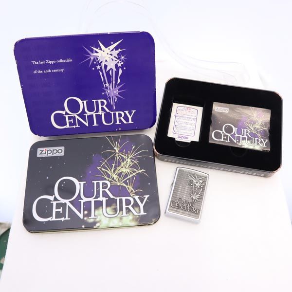 ジッポー 90s 1999年 OUR CENTURY オイルライター シルバー ZIPPO USA