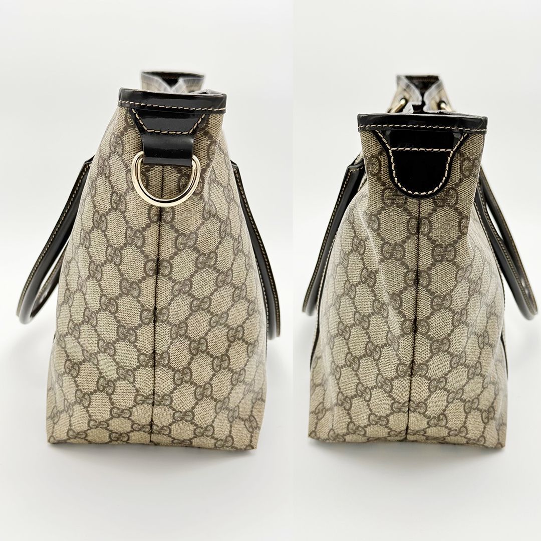 美品☆GUCCI グッチ☆ GGスプリーム ☆PVCレザー トートバッグ - メルカリ