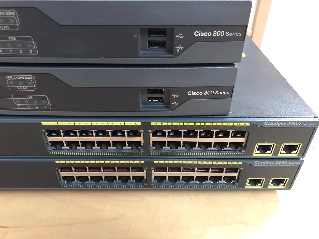 CCNA、CCNP】4台セットCisco892J、Catalyst2960-