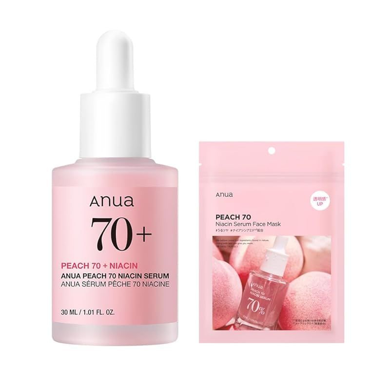 新品】 ANUA(アヌア)桃ナイアシンうるツヤ2STEPセット(美容液30ml＋