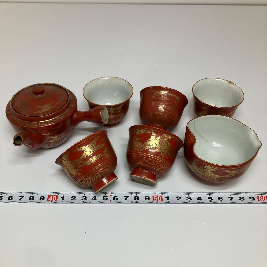 九谷永楽造　金蘭手煎茶セット　東K5-0729②タニチ 九谷永楽造 金蘭手煎茶セット 東K5-0729②タニチ