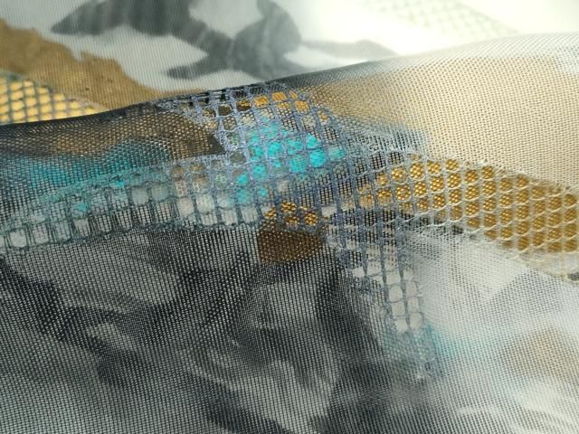 平和屋本店□極上 訪問着 無双 紗袷 紗×紗 作家物 中国三大刺繍