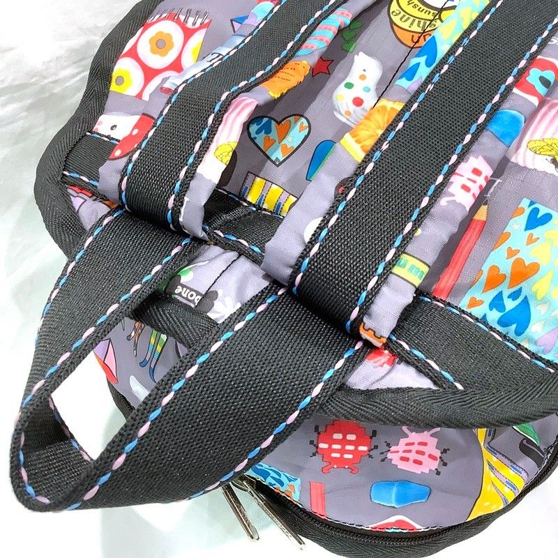 レスポートサック（LeSportsac） ナイロン リュック  グレー系 【中古】KB-8558