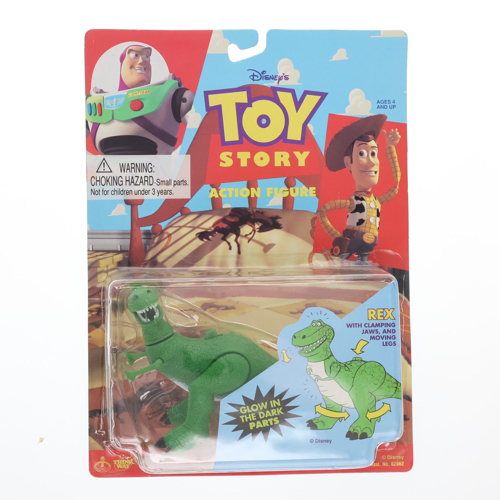 トイストーリー レックス フィギュア　THINKWAY トイストーリー3 Rex Posable Dinosaur Think Way Toys レックス