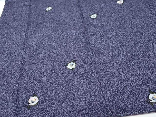 平和屋着物○北大路魯山人 小紋 椿文 金彩 正絹 逸品 CAAR8095vf  