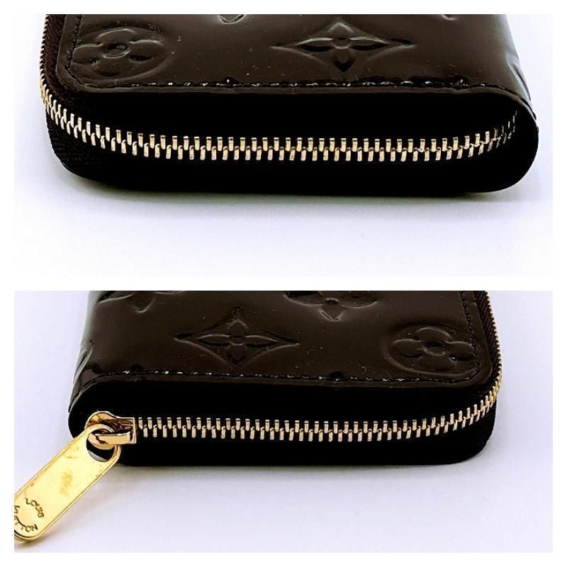 極美品】ルイヴィトン ヴェルニ ジッピーコインパース 茶 M93607 LOUIS
