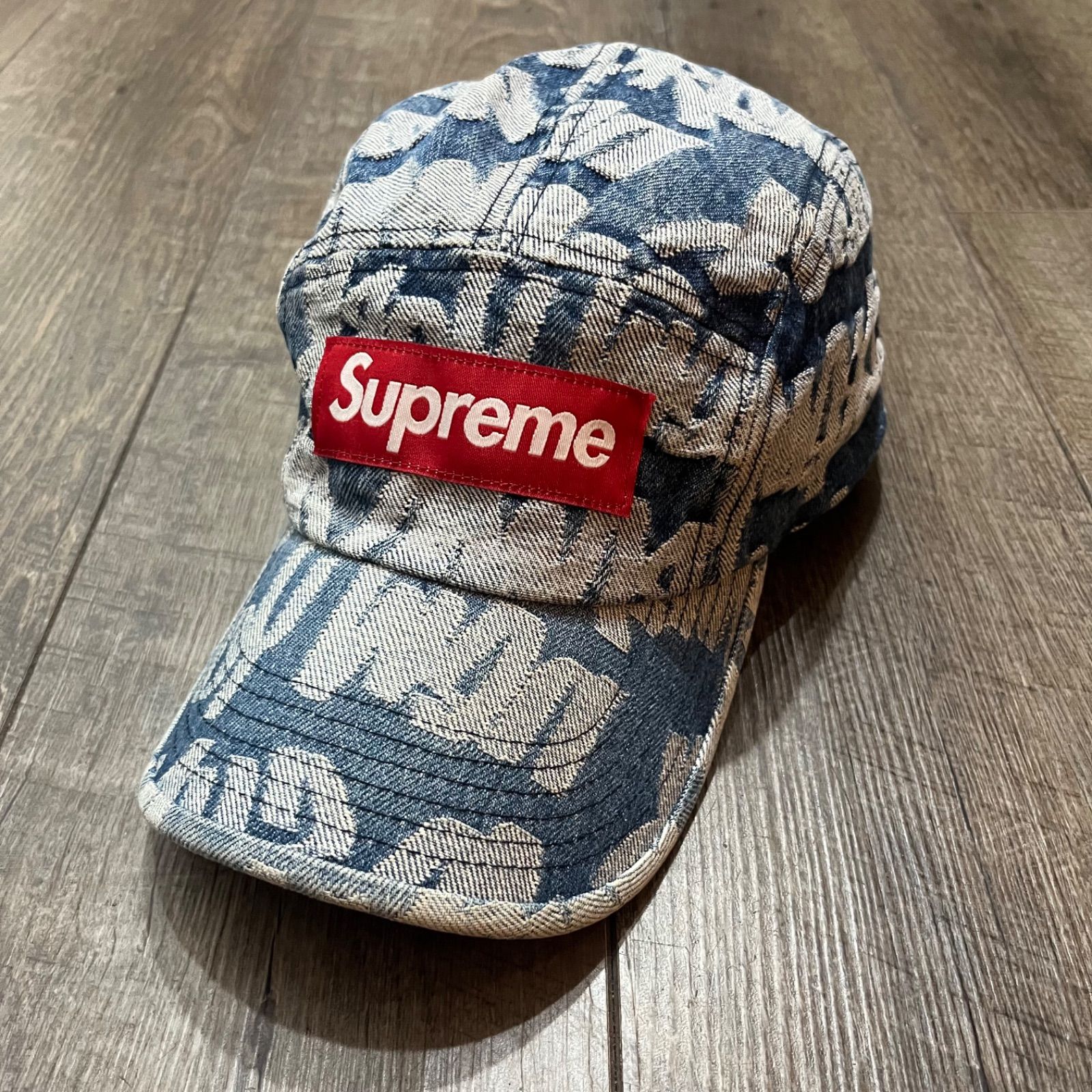Supreme Fat Tip Jacquard Denim Camp Cap Blue - SS22 - US