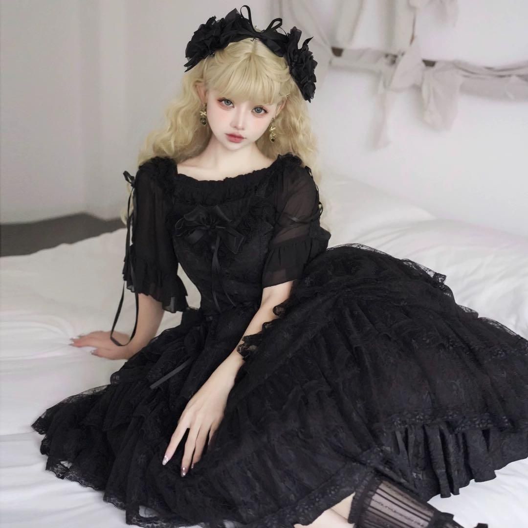 ゴシックロリータ♪ワンピとブラウスの2点セット♪♪お出かけや女子会に