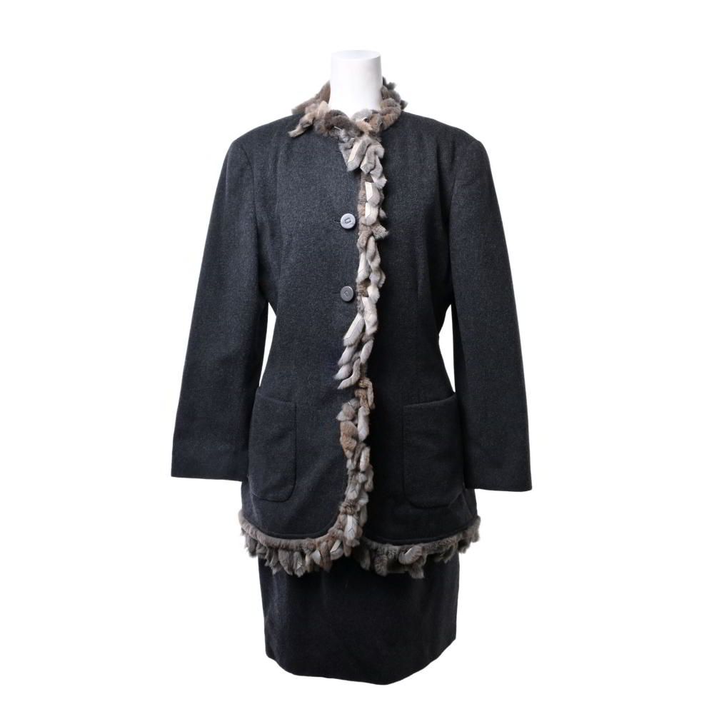 FENDI イタリア製 ヴィンテージ マスクラットファー付き