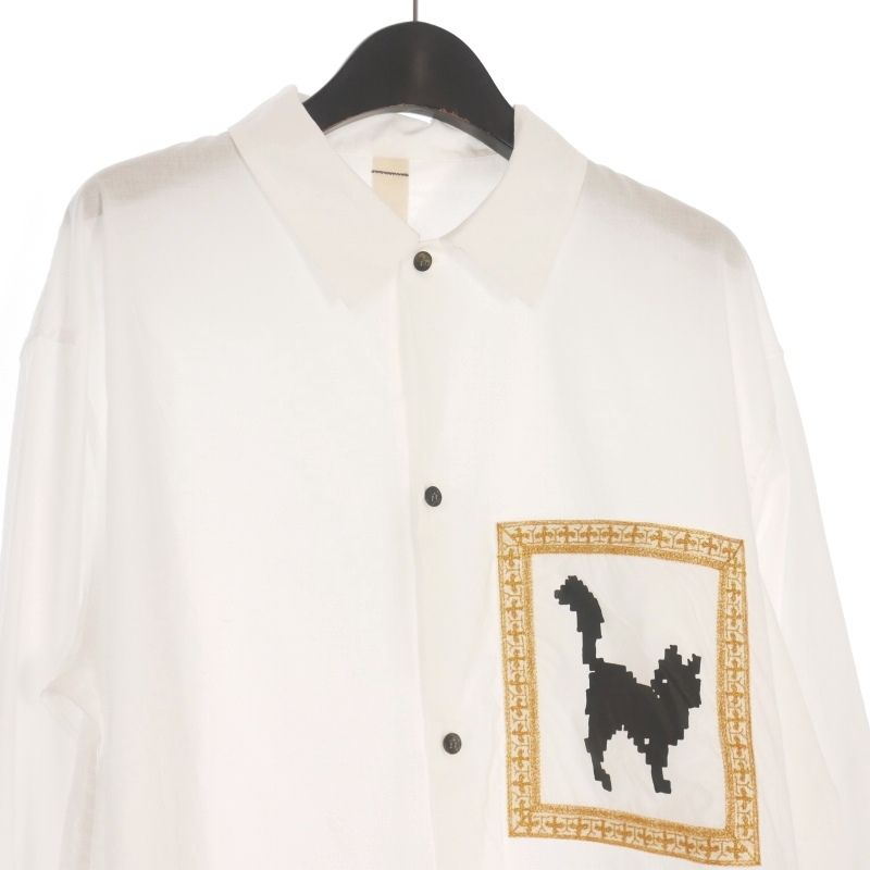 シンヤコズカ 25SS DOTS MUSEUM SHIRT シャツ 長袖 M 白