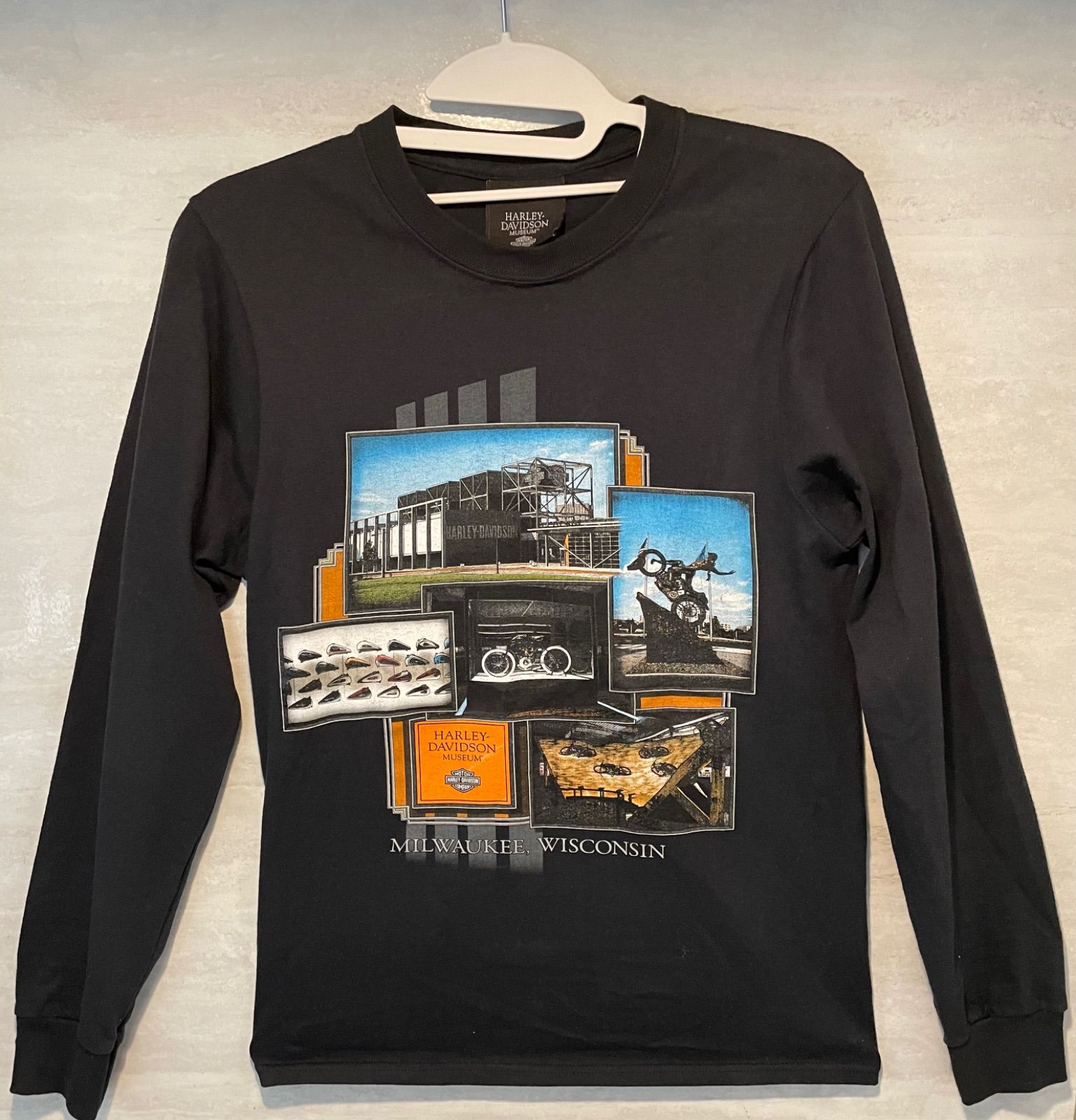 Harley Davidson ミリタリー Tシャツ ミュージアム ロゴ付き HARLEY-DAVIDSON T-Shirts L T273 ハーレーダビッドソン Tシャツ