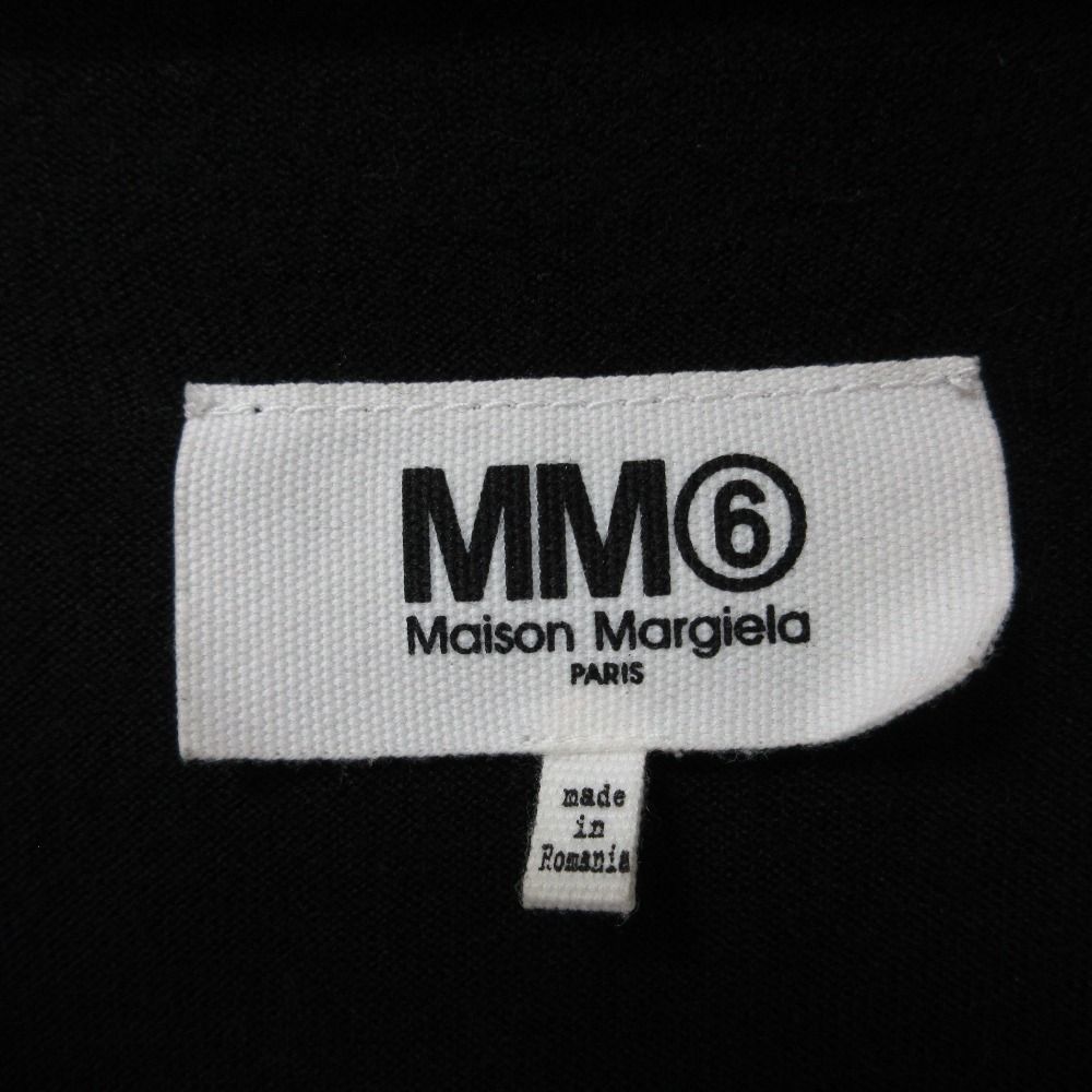MM6 - 良品 MM6 Maison Margiela エムエムシックス メゾンマルジェラ ウールブレンド Vネック ニットカーディガン S ブラック レディース 古着 中古 USED 良品 MM6 Maison Margiela エムエムシックス メゾンマルジェラ