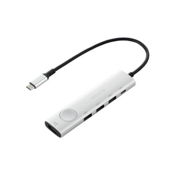エレコム 画面ONOFFドッキングステーション 6in1 シルバー DST-S060BPSV 1個