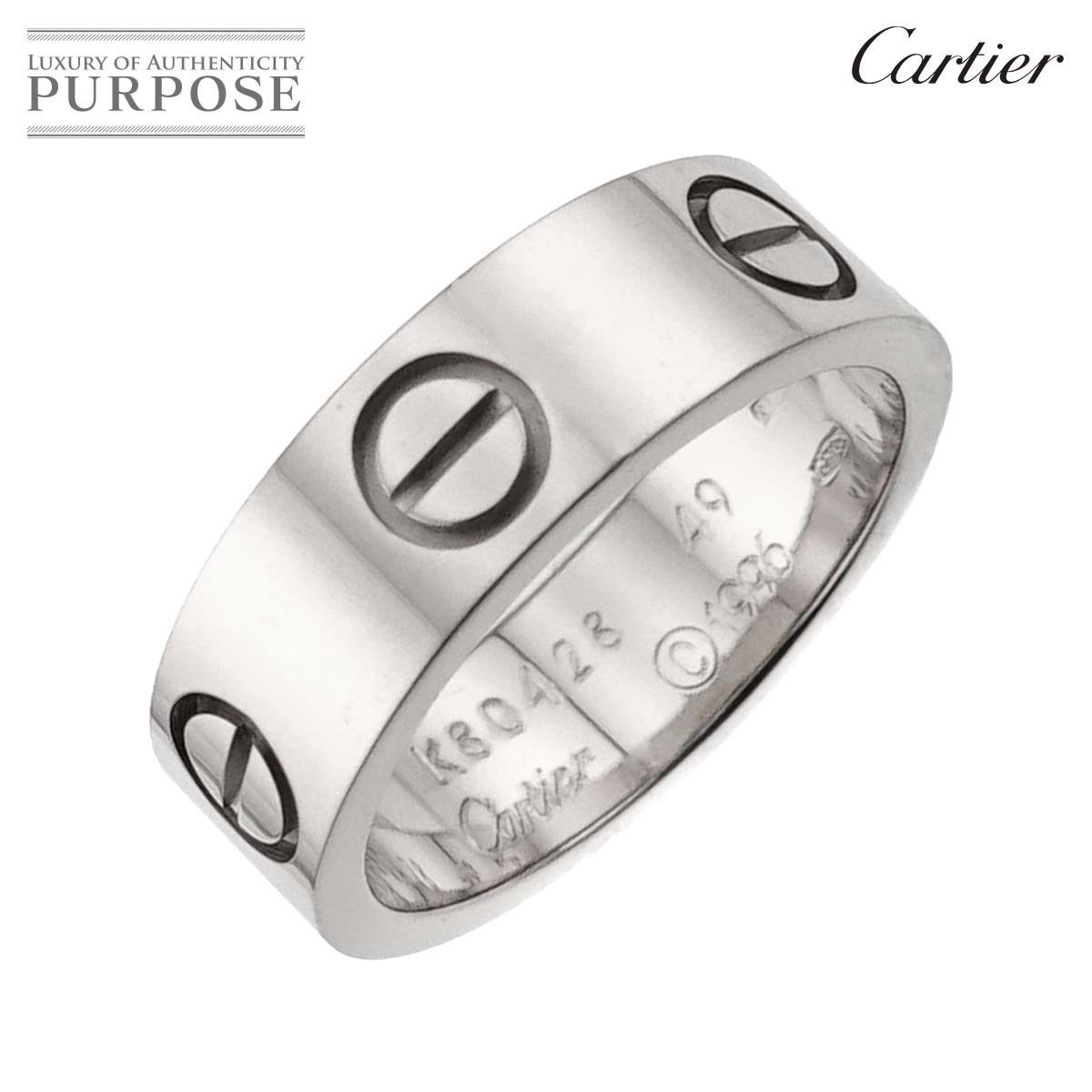 カルティエ Cartier ラブ #49 リング K18 WG ホワイトゴールド 750