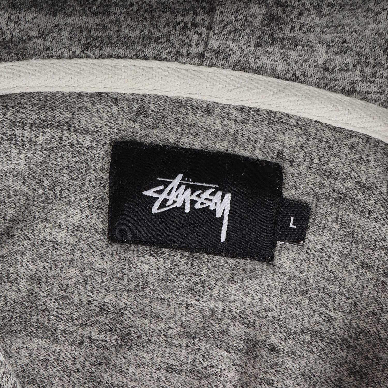 STUSSY ステューシー パーカー サイズ:L ロゴ刺繍 ライトウェイト 