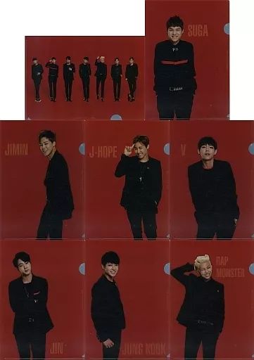 クリアファイル 男性アイドル BTS 防弾少年団 A4クリアファイル 8枚セット BTS 2014 LIVE TRILOGY EPISODE II. THE RED BULLET