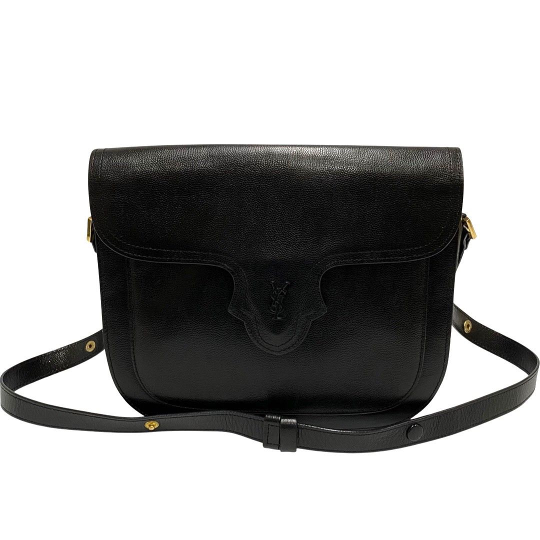 極 美品 Yves Saint Laurent イヴサンローラン YSL ロゴ レザー 極 美品 Yves Saint Laurent イヴサンローラン YSL ロゴ レザー