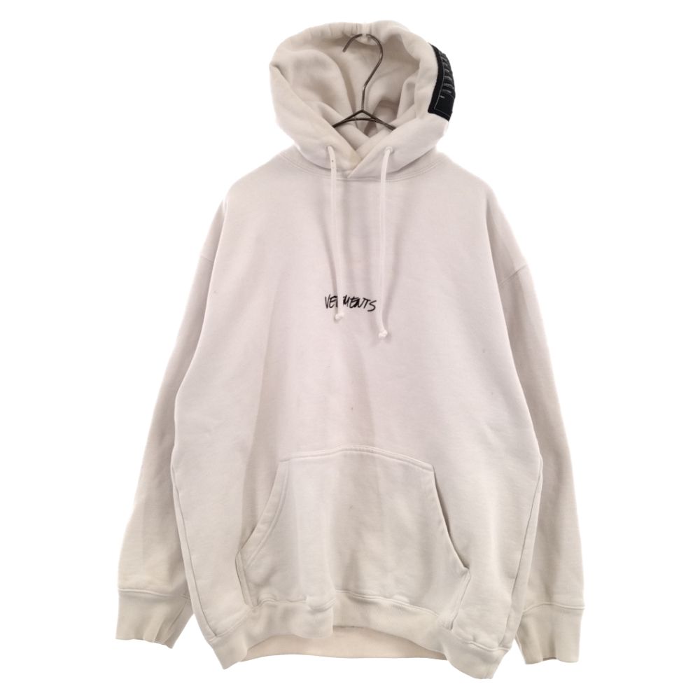 VETEMENTS (ヴェトモン) 20AW WRITTEN LOGO HOODIE ロゴパッチ 