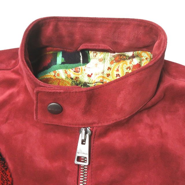 ETRO エトロ 19AW イタリア製 アート刺繍 カウスエード ボンバー