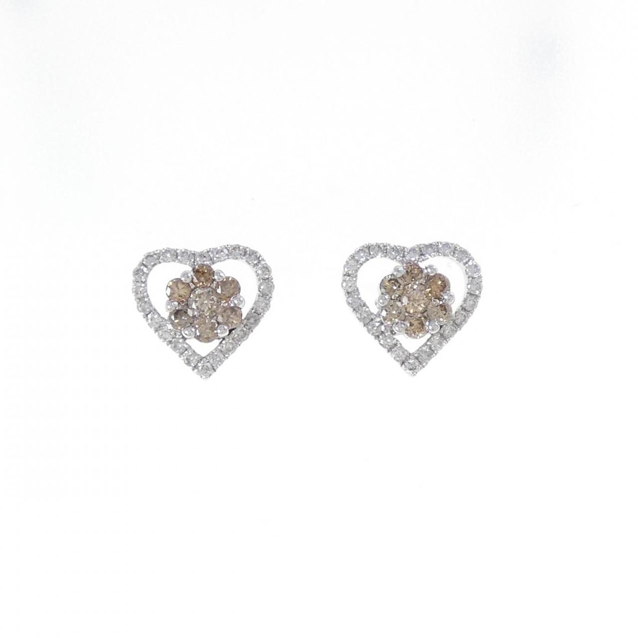 美品！ K18WG ダイヤモンド ピアス ★クリーニング済 ★ メルカリ便 ピアス(K18WG) - メルカリ