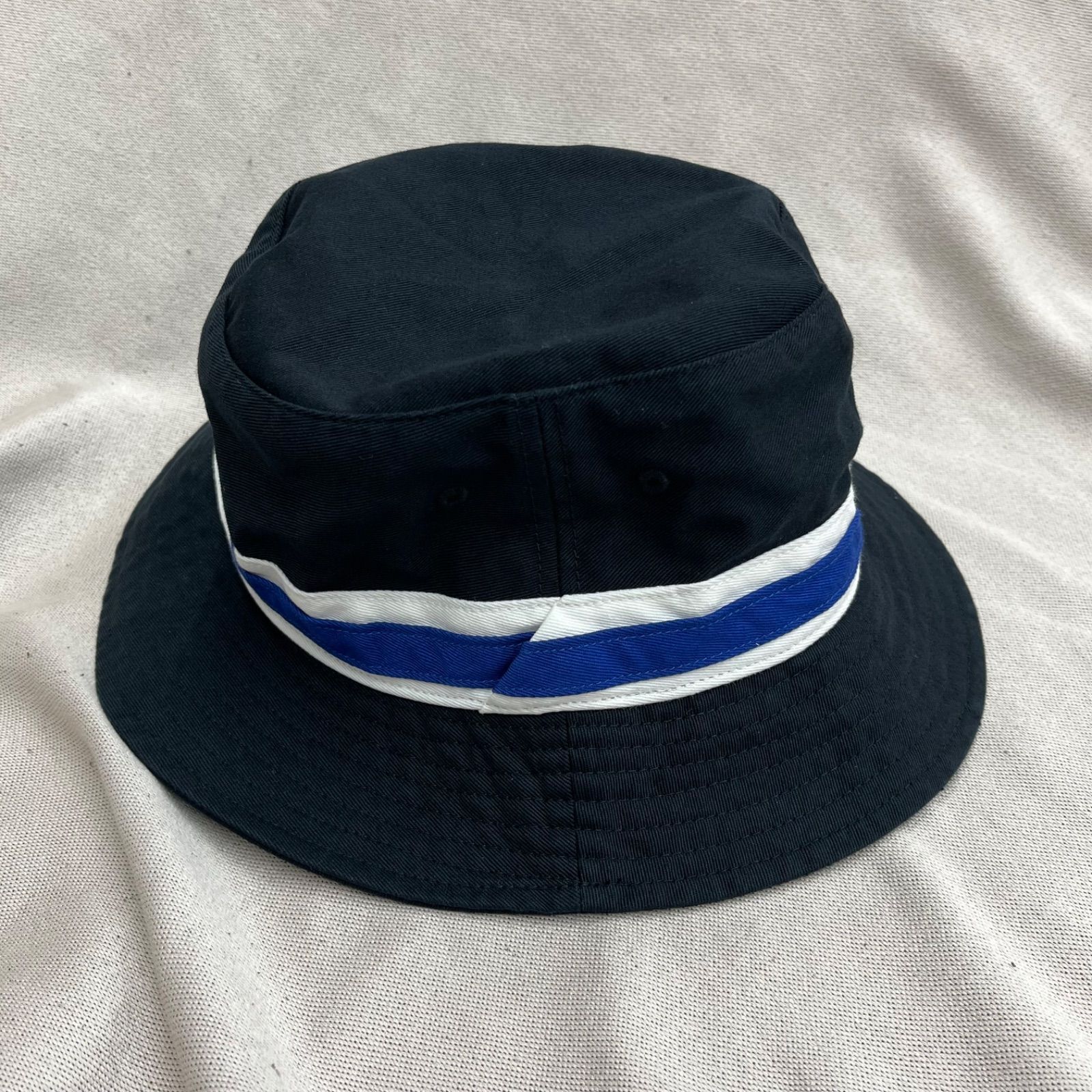 美品 23ss COOTIE ストライプ サッカー バケットハット ブラック L UNISEX NEW ERA UNSTRUCTURED WAACKYバケットハット ブラック