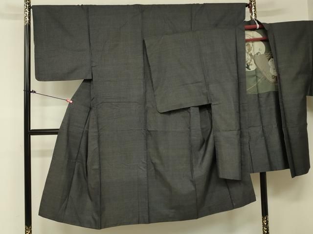 平和屋着物□男性 本場大島紬 アンサンブル 長羽織 80亀甲 総詰め 正絹