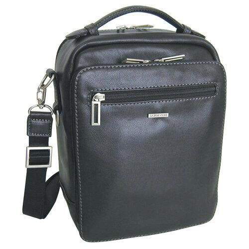 5営業日で発送 スワン SAXON 牛革 縦型ショルダーバッグ M ブラック 05046 1901219